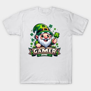 Gamer Gnomie - St. Patrick's Day Gnome T-Shirt